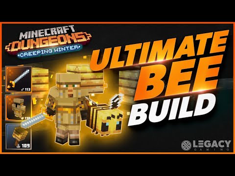 The ULTIMATE Bee Build | Minecraft Dungeons: Creeping Winter | Best Summoner Build