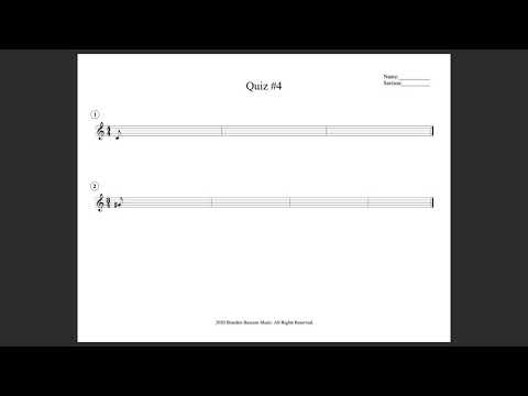 Ear Training I Melodic & Rhythmic Dictation Quiz 4