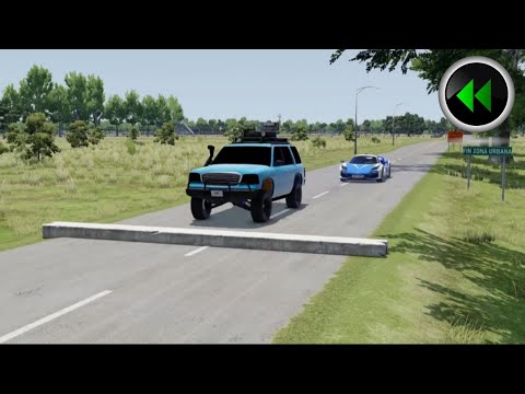 Cars vs Ledge #2 - BeamNG.Drive - Reverse Cars vs Ledge