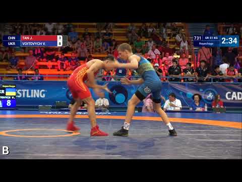 Repechage GR - 51 kg: J. TAN (CHN) v. V. VOITOVYCH (UKR)