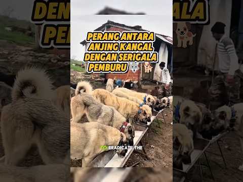 Perang Antara Anjing Kangal Dengan Serigala Pemburu!? #shorts #anjing #serigala
