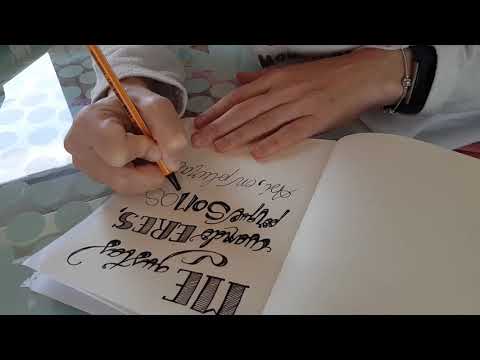 Proceso creativo de una lámina handwriting Fast Motion 3. Elia Guardiola