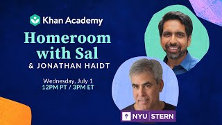 Download the video "Homeroom with Sal & Jonathan Haidt - Wednesday, July 1"
