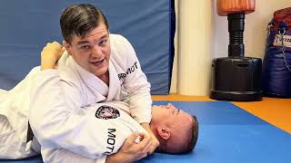 Papercutter Choke from Side Mount - Kata Juji Jime Sidemount PaperCutter BJJ Judo Basics Submission