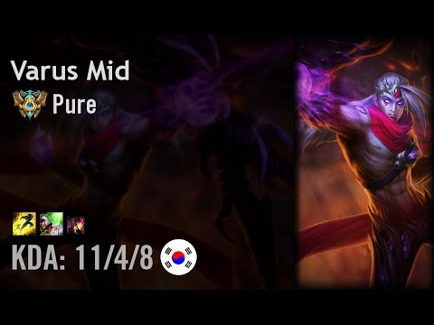 Varus Mid vs Azir - Pure - KR Challenger Patch 6.7