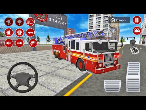 Real Fire Truck Driving Simulator: Fire Fighting #9 - Android Gameplay
