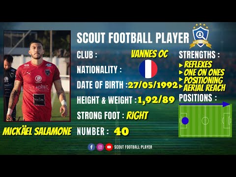 MICKAËL SALAMONE 🔵 GOALKEEPER 🔵 VANNES OC 🔵 BEST SAVES AND REFLEXES 2021/2020 HD