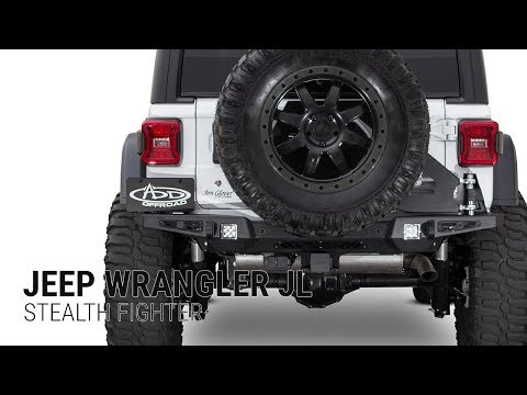 Jeep Wrangler JL Stealth Fighter Rear Bumper & Tire Carrier