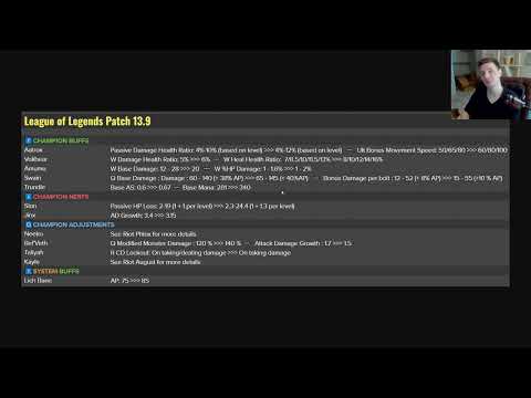 AATROX BUFFS AND MASSIVE JINX NERFS | PRESEASON PATCH 13.9 PREVIEW | HASHINSHIN LEAGUE OF LEGENDS