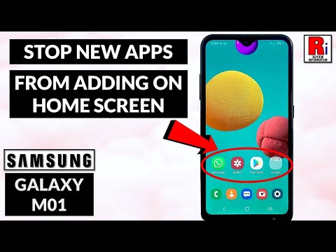 How to Stop New Apps from adding on Samsung Galaxy M01's Home Screen