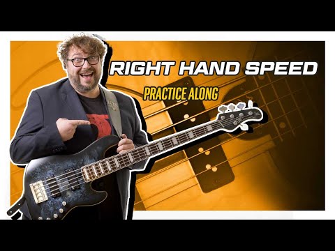 RIGHT HAND SPEED with MAJOR TRIADS - Practice Along - Electric Bass Lesson - Let's Practice!