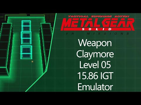 MGS: VR Missions | PS1 Emulator | Weapon | Claymore | Level 05 | 15.86 IGT