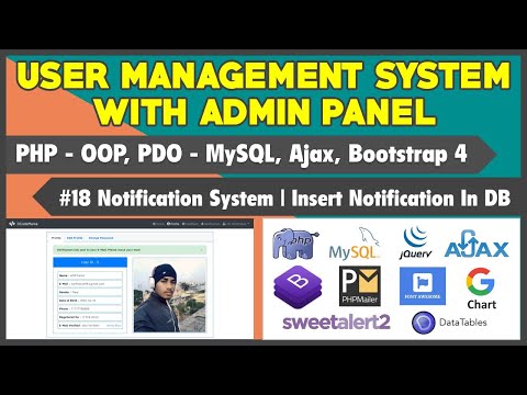 18 User Management System With Admin Panel | Inserting Notification In Database