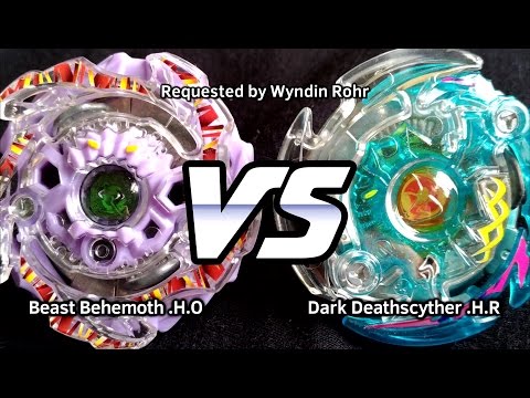 Beast Behemoth .H.O vs Dark Deathscyther .H.R - BATALHA BEYBLADE BURST! ベイブレードバースト