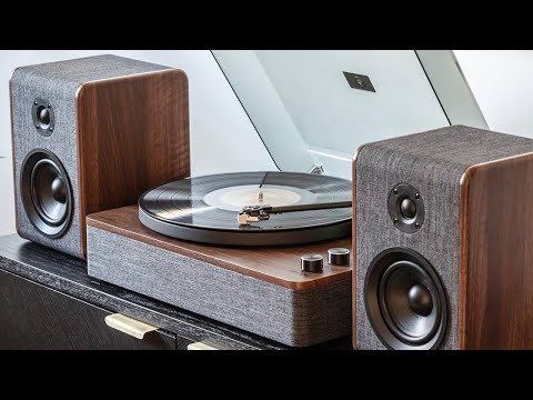 Crosley Nocturne 2-Speed Record Player With Speakers - Charcoal-NEW image 18