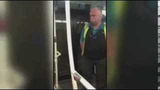 Bus driver 'urinates' in vehicle. Filmed by passers-by