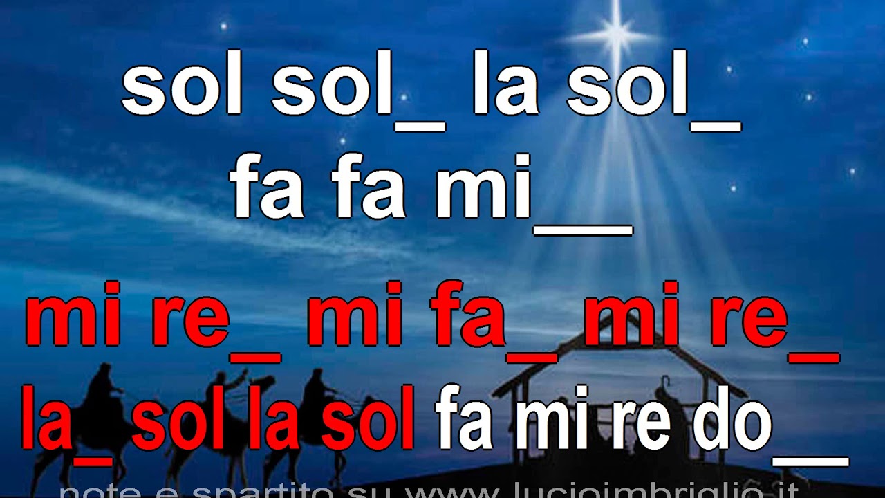 Tu scendi dalle stelle - karaoke notazionale