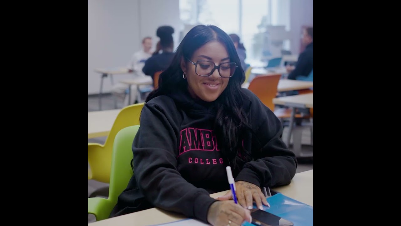 Student testimonial video featuring 