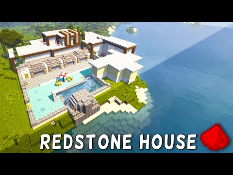Redstone Modern Beach House (Redstone Modern Mansion) - Minecraft Redstone Maps