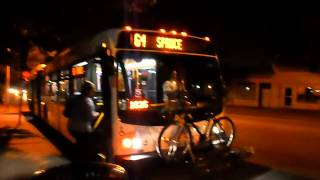 preview picture of video 'MTA Maryland: 2008 New Flyer DE60LFR (Hybrid) #08006 on Route 64... at 11pm???'