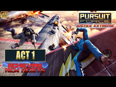 Pursuit Force: Extreme Justice | Act 1-5: Achieving New Heists [PSP Walkthrough | 4K 60FPS]