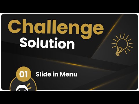 Coding Challenge SOLUTION 1 Slide in Menu