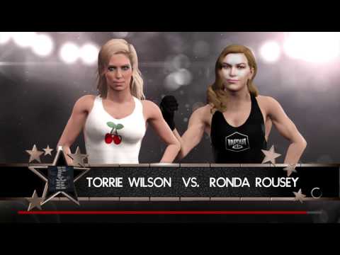 WWE 2K17 Ronda Rousey VS Torrie Wilson In A Falls Count Anywhere Match
