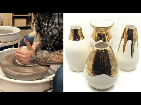 Making Porcelain Vases [Start To Finish]