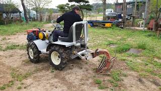 저가형 핸들경운기.경운기밭갈기.abc garden tractor.4x4 wheel tractor.