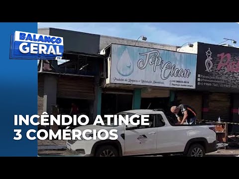 Três estabelecimentos são prejudicados após incêndio em Jardim Alegre, no PR