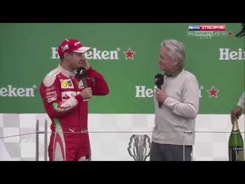 F1 2016 Canadian GP main race - Lewis Hamilton celebrating his winning moment