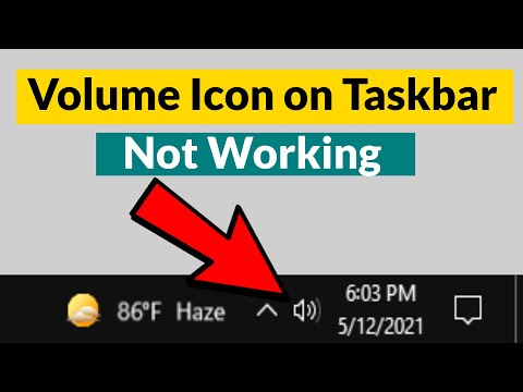 Volume icon on task bar not working in Windows 10 Fix