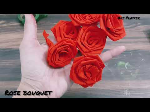 How to make small rose flower bouquet #paperroses#duplexpaperrose#diypaperroses#smallroses