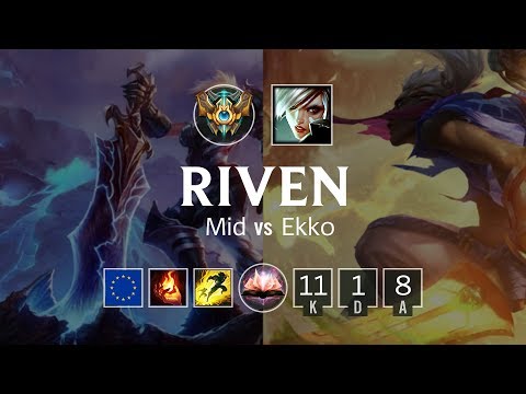 Riven Mid vs Ekko - EUW Challenger Patch 8.21