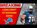 BREAKING: Lions Trade Up To Select OT Giovanni Manu, Taylor Decker Replacement? 2024 NFL Draft