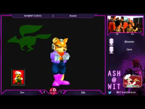 Melee Bracket ASH@WIT 5/29/15 - Zen (Luigi, Fox) vs Ellis (Fox)