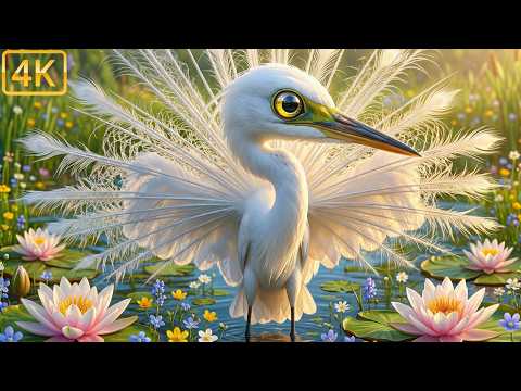 The Hidden Beauty of Wetlands: The World’s Most Colorful Water Birds | 4K ASMR