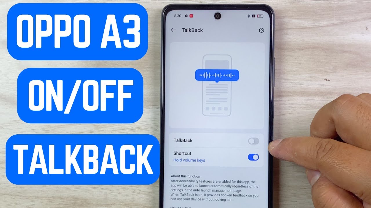 Oppo A3 TalkBack Feature | How to Turn On or Off TalkBack Easily 🔊📱