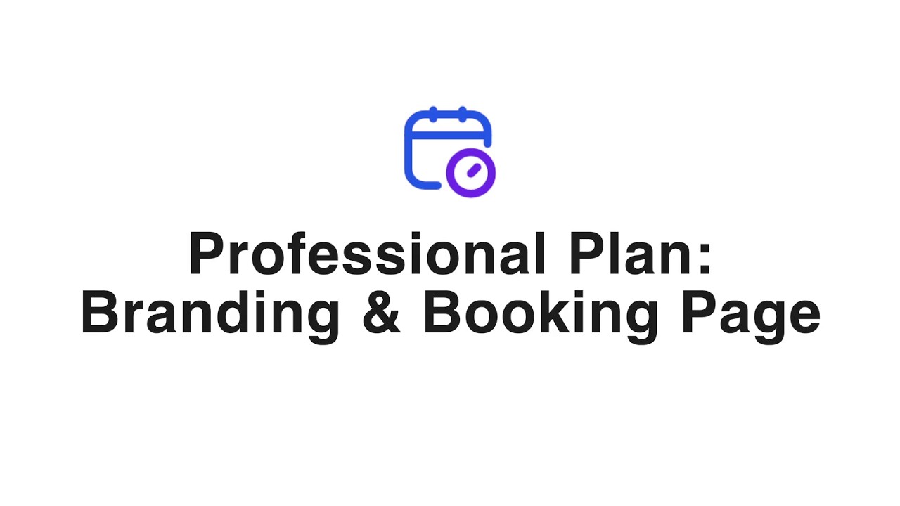 Professional Plan - Branding & Booking Page