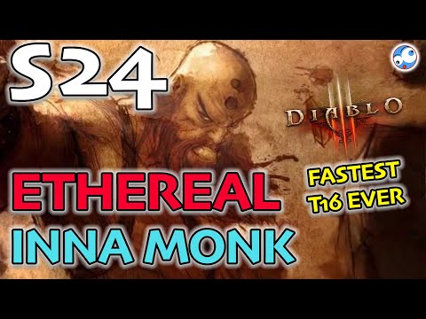 Fastest T16 I've ever played - Inna Mystic Ally Surfer Monk Season 24 Diablo 3