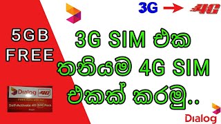 How To Upgrade 3G SIM To 4G SIM In Home | sinhala - dialog 5gb data free - ps geek