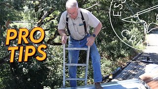 How to Climb A Ladder, Dismount, & More Tips