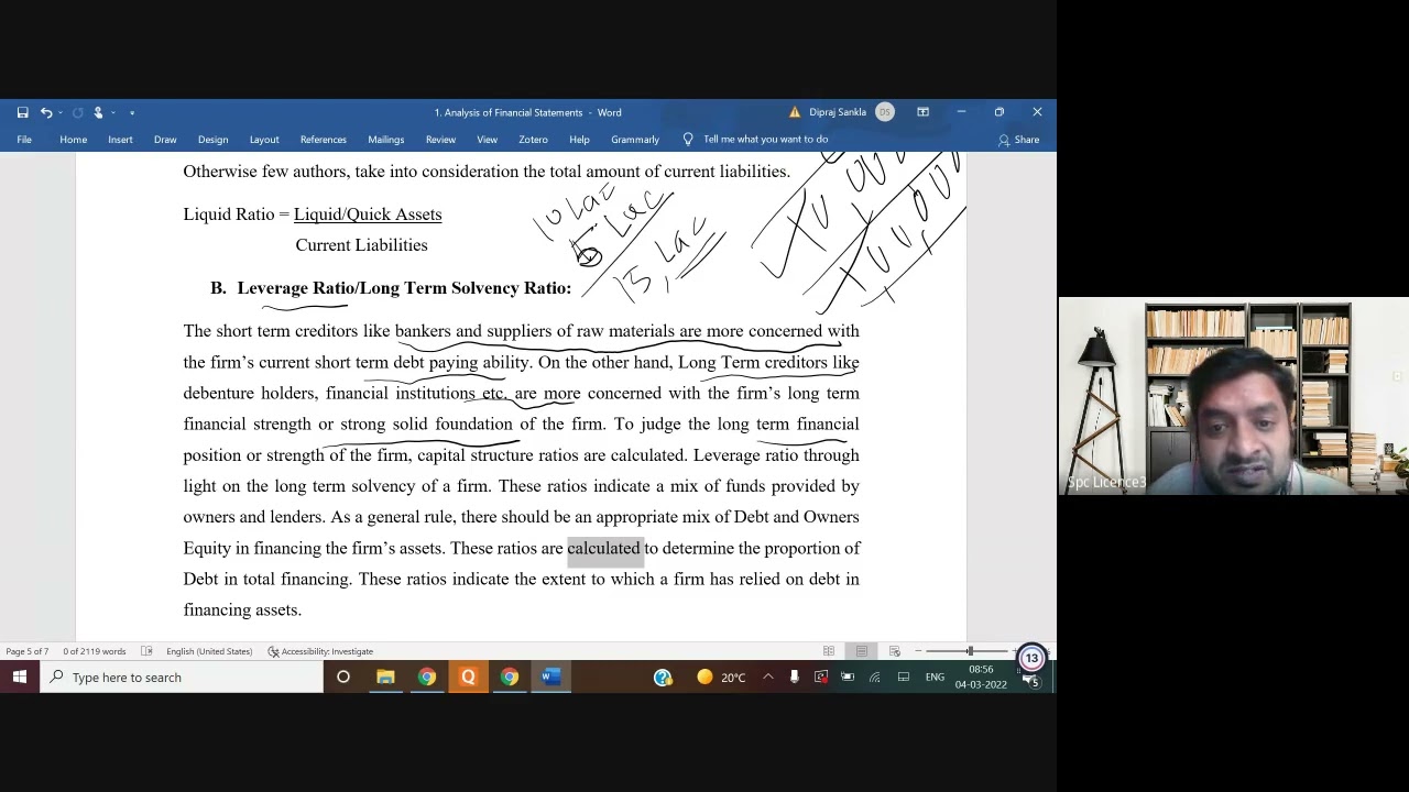 Leverage Ratios/Capital Structure Ratios/Solvency Ratios