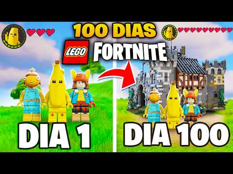 SOBREVIVI 100 DIAS ZERANDO LEGO FORTNITE - O FILME COMPLETO