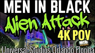 MEN IN BLACK : ALIEN ATTACK / 4K Front Row POV / Universal Studios Orlando Florida