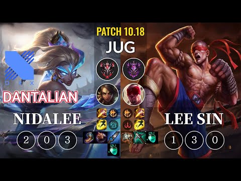 DRX Dantalian Nidalee vs Lee Sin Jungle - KR Patch 10.18