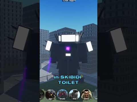 UPGRADED TITAN TV MAN BADGE + MORPH in SKIBIDI TOILET RP  #robloxbadges #roblox #cameraman #shorts