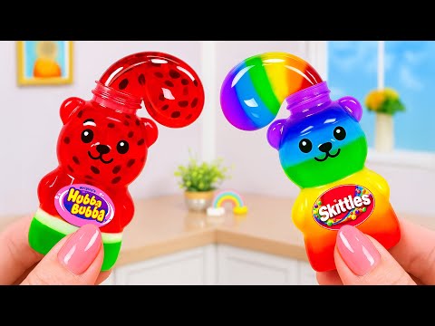 Amazing Rainbow Gummy Bear Jelly 🌈 How To Make Miniature Rainbow Jelly 🎇 Yummy Little Cakes