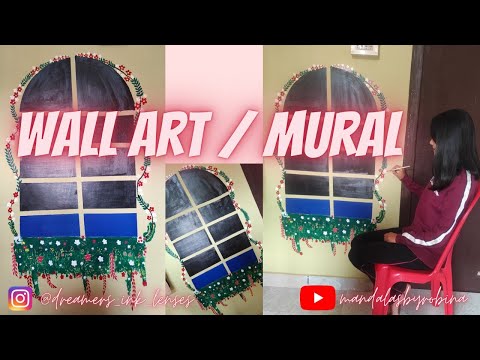 Wall Art/Mural |TimeLapse| Few glimpse of wall painting #mandalasbyrobina