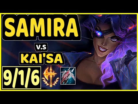 SAMIRA vs KAI'SA - 9/1/6 KDA BOTTOM ADC CHALLENGER GAMEPLAY - KR